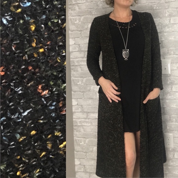 LuLaRoe Sweaters - Black Confetti M Sarah Cardigan